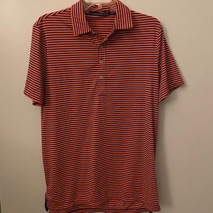 RLX Polo Ralph Lauren Sport Performance Golf Polo Men’s size Medium Orange Blue